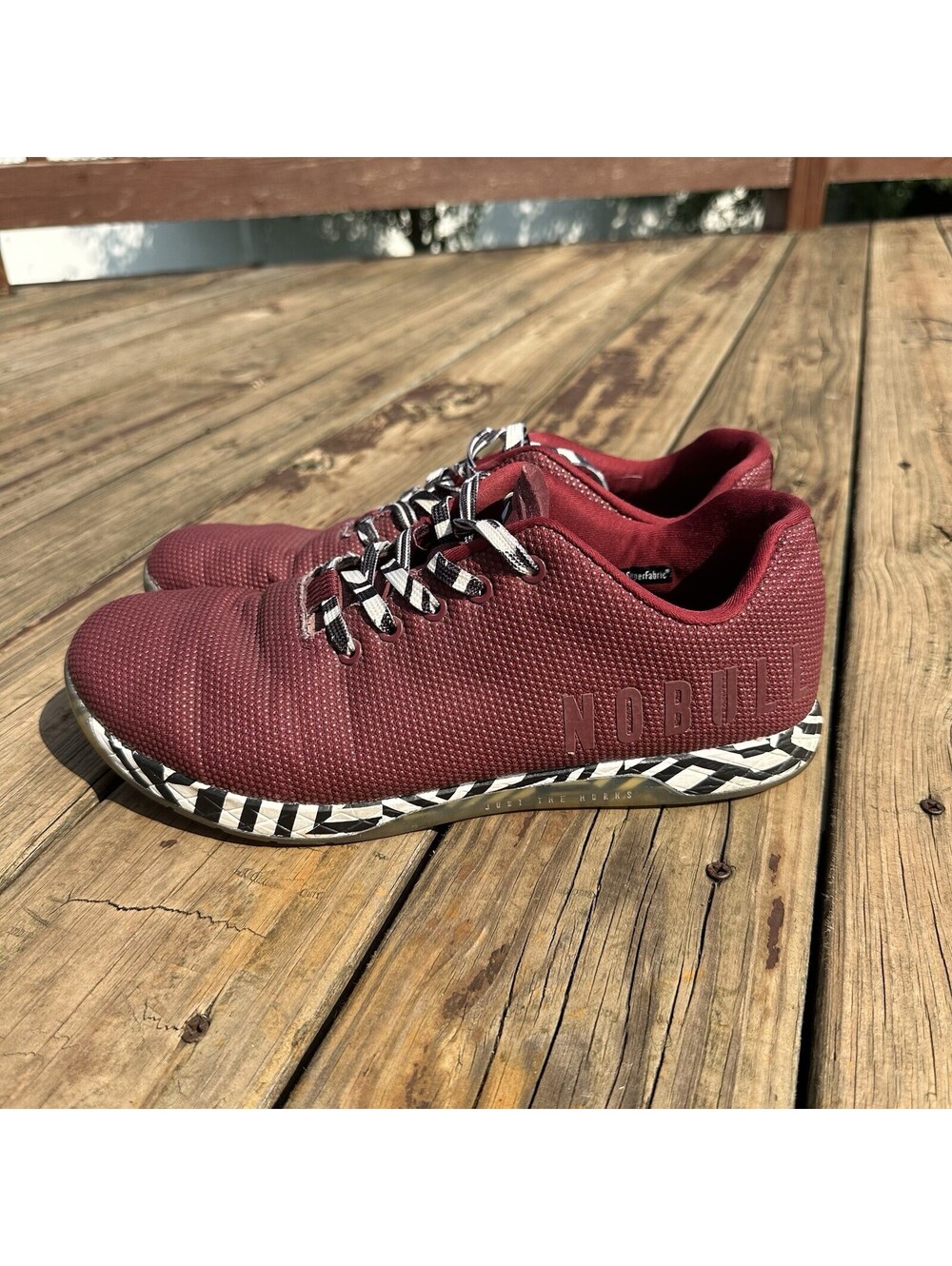 NOBULL Shoes Mens Size 12.5 Red Zebra Running Athletic Sneakers Low Top Gym Work